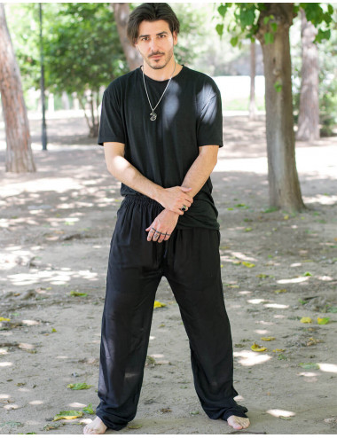 Schwarze gerade Hose