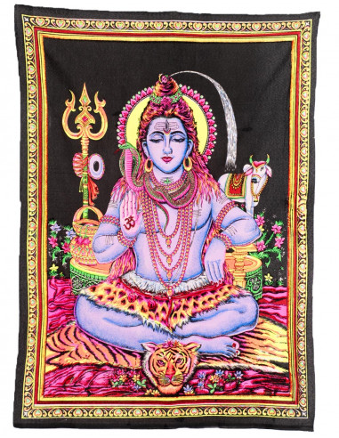 Wandteppich Gott Shiva meditiert