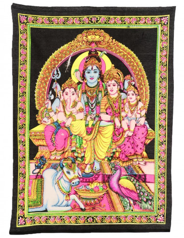 Hindu Gods Family Tapestry