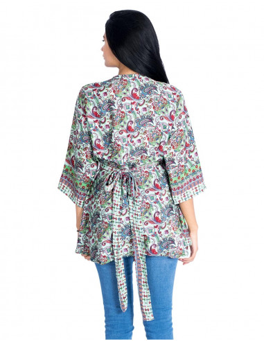 Lange gekreuzte Bluse