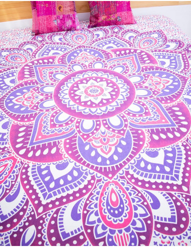 Manta de Mandala Roxa