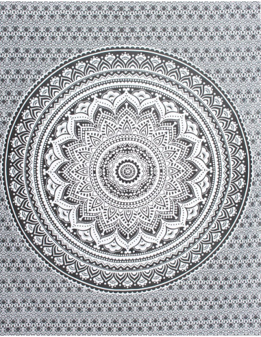 manta-playa-mandala-blanco-negro