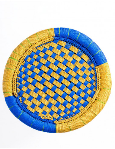 Woven Bamboo Stool - Handcrafted in India -...