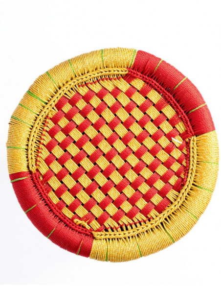 Capa de banco de bambu trançado - Feito à mão na Índia - Exclusivo e confortável - 40 cm de altura