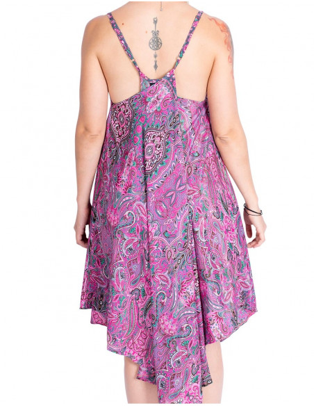 vestido-corto-seda-asimetrico-rosa