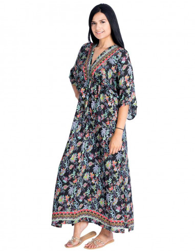 vestido-largo-seda-mangas-amplias-negro