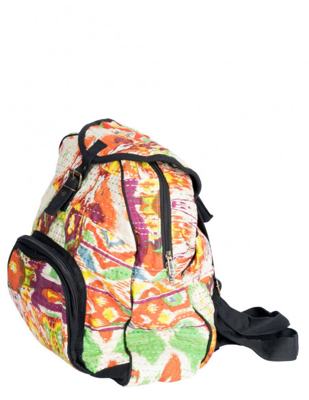 Sac à dos imprimé avec coutures
