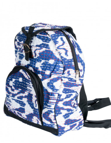 Blauer und weißer Rucksack