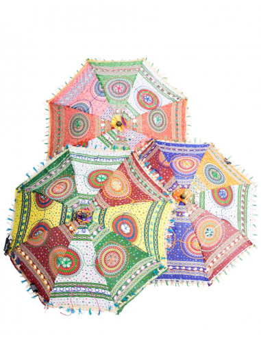 Parasol Multicolored Ethnic Drawings