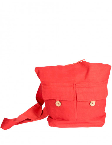 Sac à bandoulière aux couleurs unies
