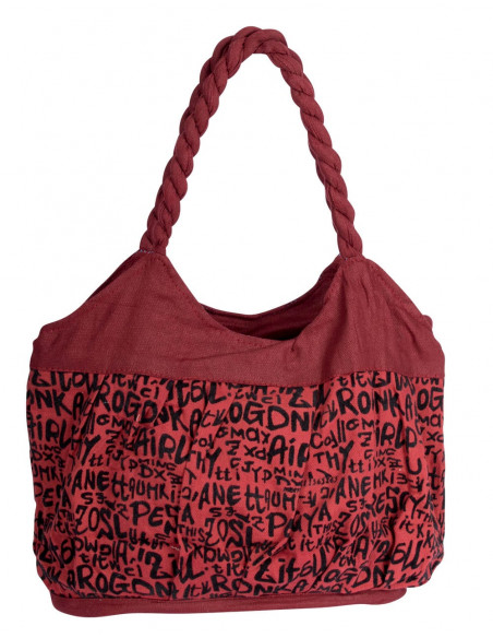 Bolsa bordô com charme