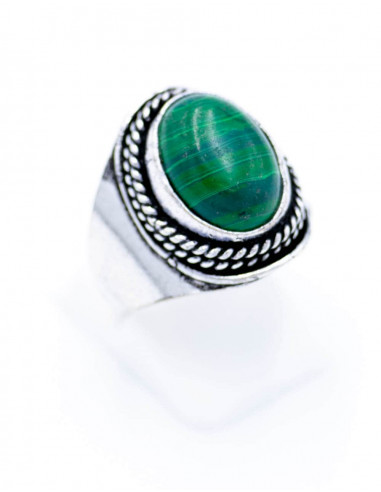 Grande bague en pierre minérale