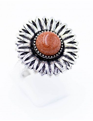 Bague Fleur avec Pierre 2