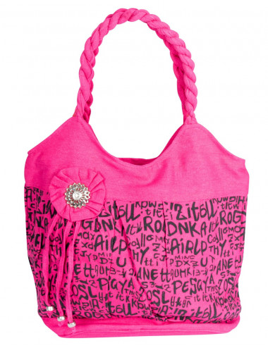 Borsa rosa con lettere