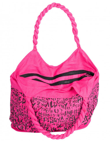 Rosa Tasche mit Buchstaben