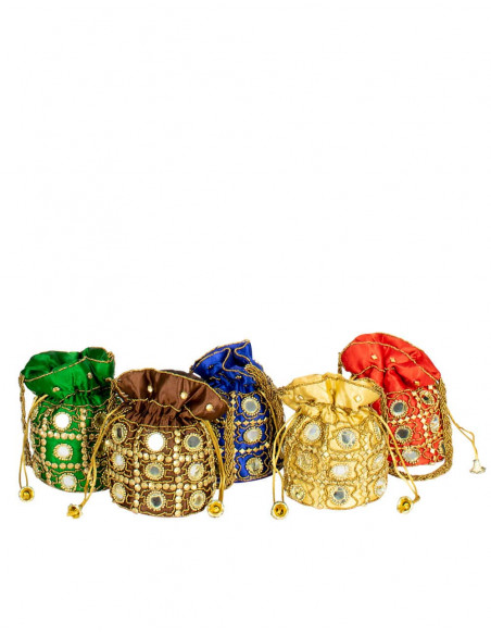 Bucket bag with mirrors