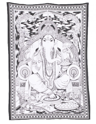 Ganesha noir et blanc Tentures
