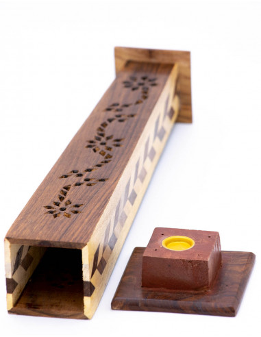 Wood Tower incense holder