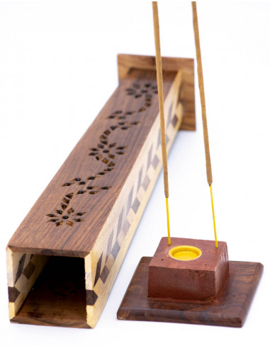 Wood Tower incense holder