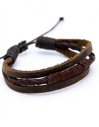 Dreifaches Simil-Lederarmband