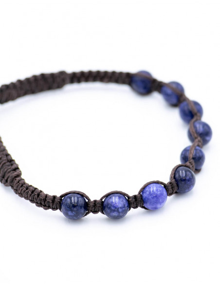 Bracciale Macramè con Pietra Sodalite