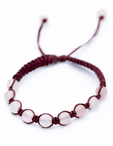 Macrame Bracelet with Rose Quartz Stone
