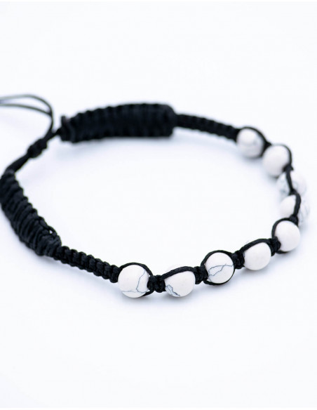 Macrame Bracelet with Howlite Mineral