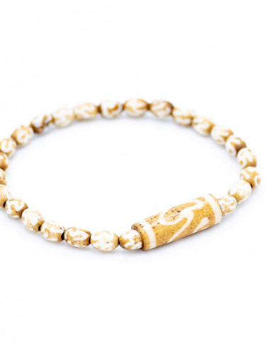 Bracelet en os fin unisexe
