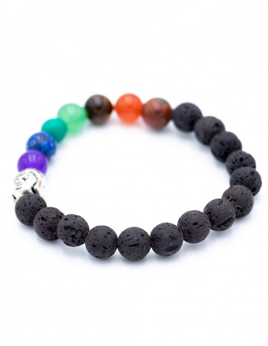 Armband aus vulkanischen Steinen mit Buddha
