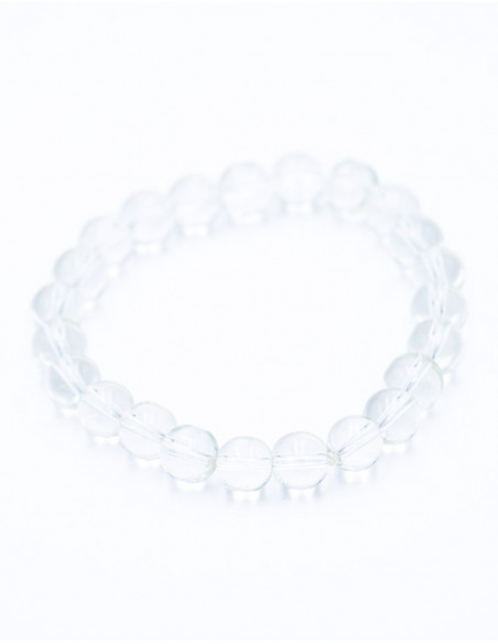 Bracciale elastico in cristallo di quarzo con pietra