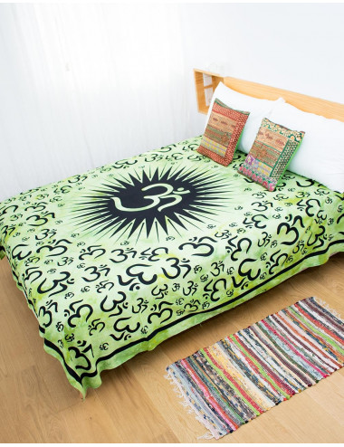 Om Symbol Green Blanket