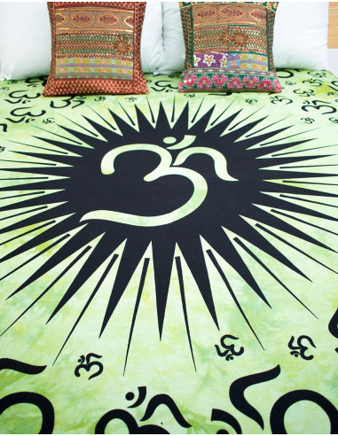 Om Symbol Green Blanket