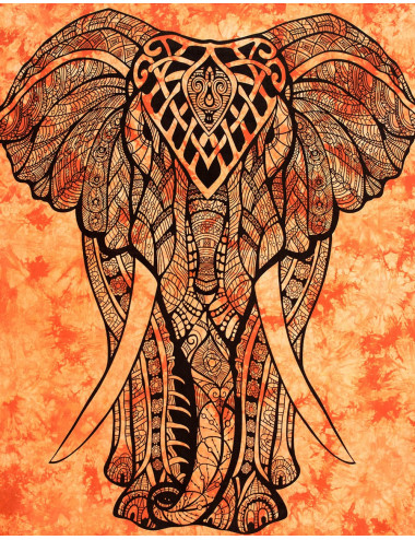 Copriletto elefante arancione 2