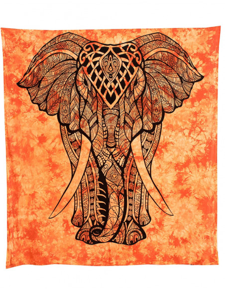 tapiz-grande-algodon-naranja-elefante