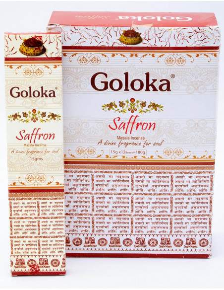 Bastoncini di incenso Goloka zafferano