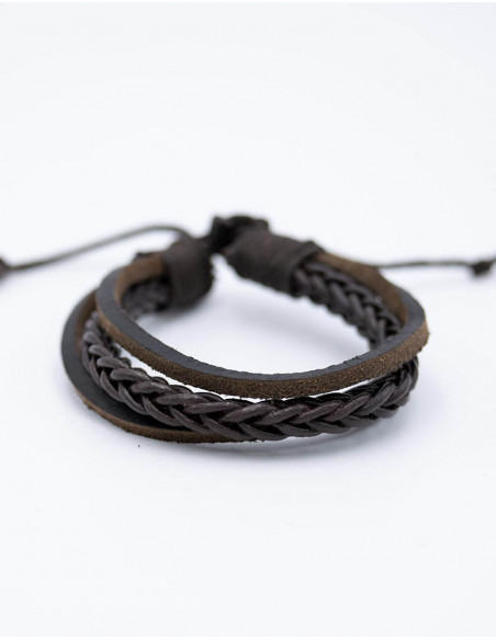 Bracciale In Similpelle Strisce Nere