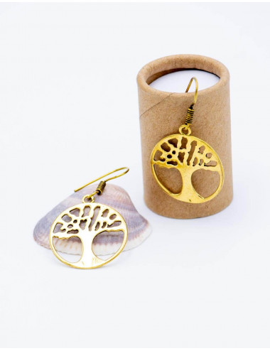 Golden Tree Earrings 2