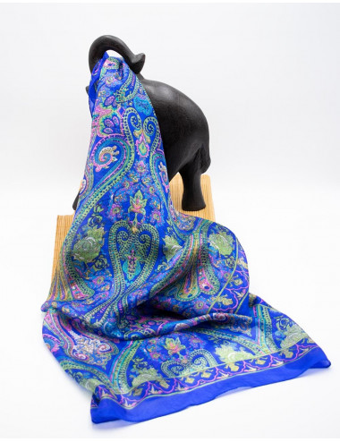 Blue Silk Scarf