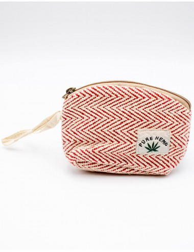 Kulturtasche aus rotem Hanf