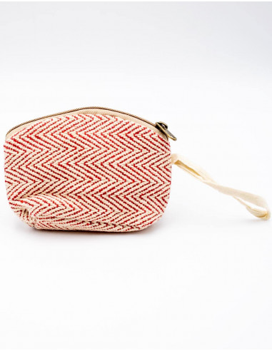 Borsa da toilette in canapa rossa
