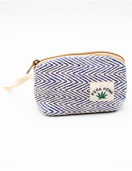 Trousse de toilette en chanvre bleu