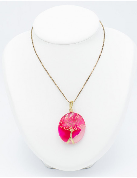 Grande Pierre avec Pendentif Arbre