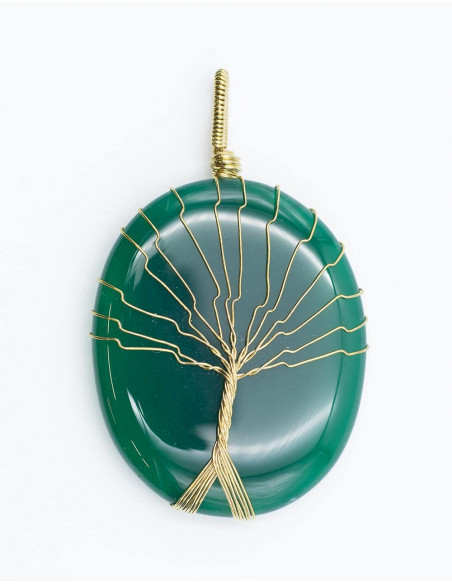 Grande Pierre avec Pendentif Arbre