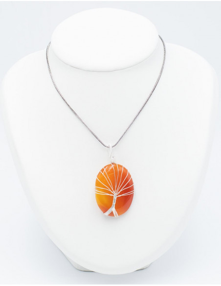 Grande Pierre avec Pendentif Arbre