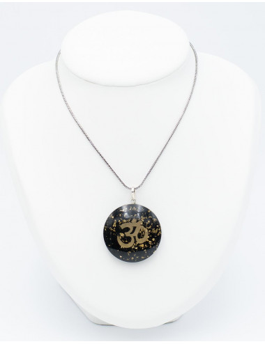 Pingente Om Orgonite Escuro 2