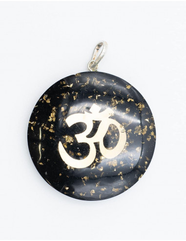 Pendentif Om Orgonite Foncé