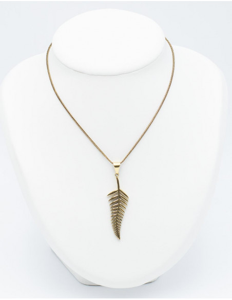 Carved Leaf Pendant