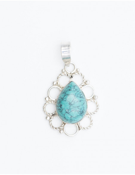 Pendentif Pierre Minérale Turquoise