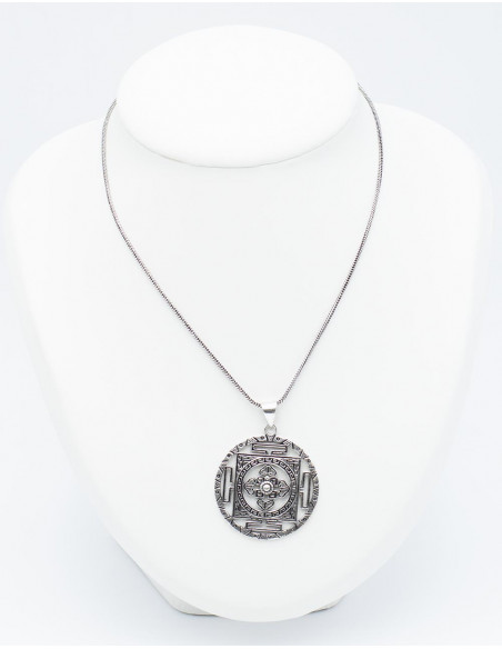 Silver Cross Openwork Pendant