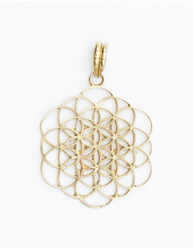 Interlocking Circles Gold Pendant